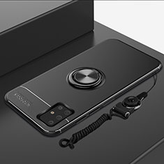 Coque Ultra Fine Silicone Souple Housse Etui avec Support Bague Anneau Aimante Magnetique pour Samsung Galaxy A51 5G Noir