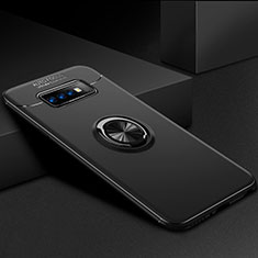 Coque Ultra Fine Silicone Souple Housse Etui avec Support Bague Anneau Aimante Magnetique pour Samsung Galaxy S10 5G Noir