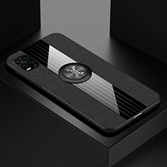 Coque Ultra Fine Silicone Souple Housse Etui avec Support Bague Anneau Aimante Magnetique pour Xiaomi Mi 10 Lite Noir