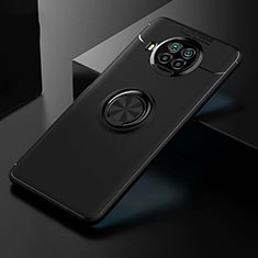 Coque Ultra Fine Silicone Souple Housse Etui avec Support Bague Anneau Aimante Magnetique pour Xiaomi Mi 10i 5G Noir