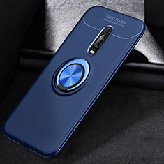Coque Ultra Fine Silicone Souple Housse Etui avec Support Bague Anneau Aimante Magnetique pour Xiaomi Mi 9T Bleu