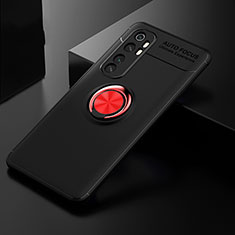 Coque Ultra Fine Silicone Souple Housse Etui avec Support Bague Anneau Aimante Magnetique pour Xiaomi Mi Note 10 Lite Rouge et Noir