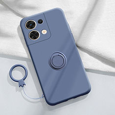 Coque Ultra Fine Silicone Souple Housse Etui avec Support Bague Anneau Aimante Magnetique S04 pour Xiaomi Redmi Note 13 5G Gris Lavende