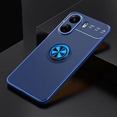 Coque Ultra Fine Silicone Souple Housse Etui avec Support Bague Anneau Aimante Magnetique SD1 pour Xiaomi Redmi 13C Bleu