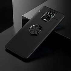 Coque Ultra Fine Silicone Souple Housse Etui avec Support Bague Anneau Aimante Magnetique SD1 pour Xiaomi Redmi Note 9 Pro Noir