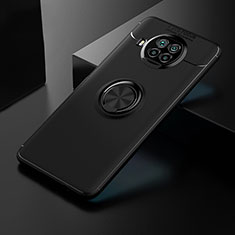 Coque Ultra Fine Silicone Souple Housse Etui avec Support Bague Anneau Aimante Magnetique SD2 pour Xiaomi Mi 10i 5G Noir