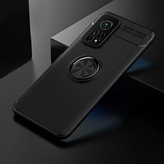 Coque Ultra Fine Silicone Souple Housse Etui avec Support Bague Anneau Aimante Magnetique SD2 pour Xiaomi Mi 10T 5G Noir