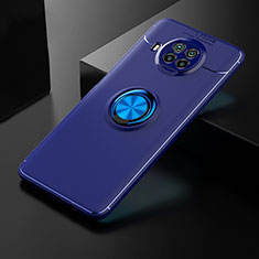 Coque Ultra Fine Silicone Souple Housse Etui avec Support Bague Anneau Aimante Magnetique SD2 pour Xiaomi Mi 10T Lite 5G Bleu
