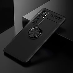 Coque Ultra Fine Silicone Souple Housse Etui avec Support Bague Anneau Aimante Magnetique SD2 pour Xiaomi Mi Note 10 Lite Noir