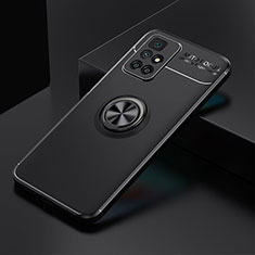 Coque Ultra Fine Silicone Souple Housse Etui avec Support Bague Anneau Aimante Magnetique SD2 pour Xiaomi Redmi 10 (2022) Noir
