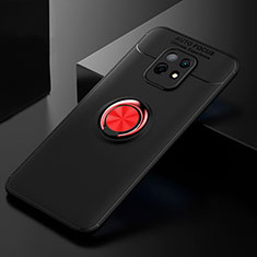 Coque Ultra Fine Silicone Souple Housse Etui avec Support Bague Anneau Aimante Magnetique SD2 pour Xiaomi Redmi 10X 5G Rouge et Noir