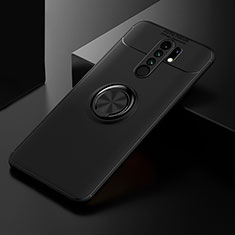 Coque Ultra Fine Silicone Souple Housse Etui avec Support Bague Anneau Aimante Magnetique SD2 pour Xiaomi Redmi 9 Noir