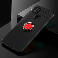 Coque Ultra Fine Silicone Souple Housse Etui avec Support Bague Anneau Aimante Magnetique SD2 pour Xiaomi Redmi 9C Rouge et Noir