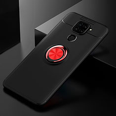 Coque Ultra Fine Silicone Souple Housse Etui avec Support Bague Anneau Aimante Magnetique SD2 pour Xiaomi Redmi Note 9 Rouge et Noir