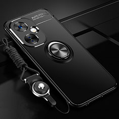 Coque Ultra Fine Silicone Souple Housse Etui avec Support Bague Anneau Aimante Magnetique SD3 pour OnePlus Nord CE 3 5G Noir