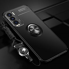 Coque Ultra Fine Silicone Souple Housse Etui avec Support Bague Anneau Aimante Magnetique SD3 pour Realme GT Master Explorer 5G Noir