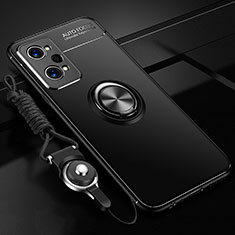 Coque Ultra Fine Silicone Souple Housse Etui avec Support Bague Anneau Aimante Magnetique SD3 pour Realme GT Neo 3T 5G Noir