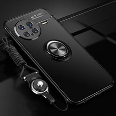 Coque Ultra Fine Silicone Souple Housse Etui avec Support Bague Anneau Aimante Magnetique SD3 pour Vivo X Note Noir
