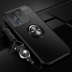 Coque Ultra Fine Silicone Souple Housse Etui avec Support Bague Anneau Aimante Magnetique SD3 pour Xiaomi Mi 13T 5G Noir