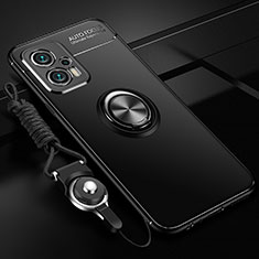Coque Ultra Fine Silicone Souple Housse Etui avec Support Bague Anneau Aimante Magnetique SD3 pour Xiaomi Poco X4 GT 5G Noir