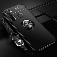 Coque Ultra Fine Silicone Souple Housse Etui avec Support Bague Anneau Aimante Magnetique SD3 pour Xiaomi Redmi Note 8 (2021) Noir