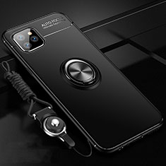 Coque Ultra Fine Silicone Souple Housse Etui avec Support Bague Anneau Aimante Magnetique T01 pour Apple iPhone 11 Pro Noir