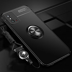 Coque Ultra Fine Silicone Souple Housse Etui avec Support Bague Anneau Aimante Magnetique T01 pour Huawei Honor X10 Max 5G Noir