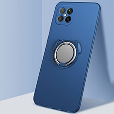 Coque Ultra Fine Silicone Souple Housse Etui avec Support Bague Anneau Aimante Magnetique T01 pour Huawei Nova 8 SE 5G Bleu