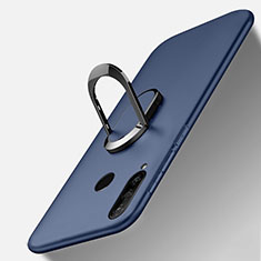 Coque Ultra Fine Silicone Souple Housse Etui avec Support Bague Anneau Aimante Magnetique T01 pour Huawei P30 Lite New Edition Bleu