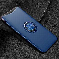 Coque Ultra Fine Silicone Souple Housse Etui avec Support Bague Anneau Aimante Magnetique T01 pour Oppo Find X Super Flash Edition Bleu
