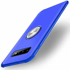 Coque Ultra Fine Silicone Souple Housse Etui avec Support Bague Anneau Aimante Magnetique T01 pour Samsung Galaxy S10 5G Bleu