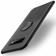 Coque Ultra Fine Silicone Souple Housse Etui avec Support Bague Anneau Aimante Magnetique T01 pour Samsung Galaxy S10 5G Noir