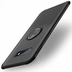 Coque Ultra Fine Silicone Souple Housse Etui avec Support Bague Anneau Aimante Magnetique T01 pour Samsung Galaxy S10e Noir