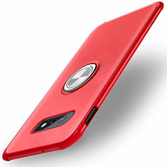 Coque Ultra Fine Silicone Souple Housse Etui avec Support Bague Anneau Aimante Magnetique T01 pour Samsung Galaxy S10e Rouge