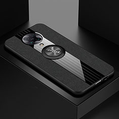 Coque Ultra Fine Silicone Souple Housse Etui avec Support Bague Anneau Aimante Magnetique T01 pour Xiaomi Redmi K30 Pro 5G Noir