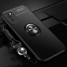 Coque Ultra Fine Silicone Souple Housse Etui avec Support Bague Anneau Aimante Magnetique T02 pour Huawei Honor 30 Lite 5G Noir