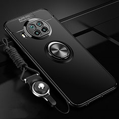Coque Ultra Fine Silicone Souple Housse Etui avec Support Bague Anneau Aimante Magnetique T02 pour Xiaomi Mi 10T Lite 5G Noir