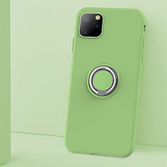 Coque Ultra Fine Silicone Souple Housse Etui avec Support Bague Anneau Aimante Magnetique T03 pour Apple iPhone 11 Pro Vert