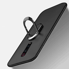 Coque Ultra Fine Silicone Souple Housse Etui avec Support Bague Anneau Aimante Magnetique T03 pour Xiaomi Mi 9T Noir