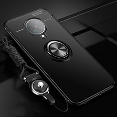 Coque Ultra Fine Silicone Souple Housse Etui avec Support Bague Anneau Aimante Magnetique T03 pour Xiaomi Poco F2 Pro Noir
