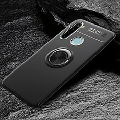 Coque Ultra Fine Silicone Souple Housse Etui avec Support Bague Anneau Aimante Magnetique T04 pour Xiaomi Redmi Note 8 Noir