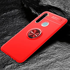 Coque Ultra Fine Silicone Souple Housse Etui avec Support Bague Anneau Aimante Magnetique T04 pour Xiaomi Redmi Note 8 Rouge