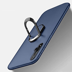Coque Ultra Fine Silicone Souple Housse Etui avec Support Bague Anneau Aimante Magnetique T05 pour Huawei Honor 20S Bleu