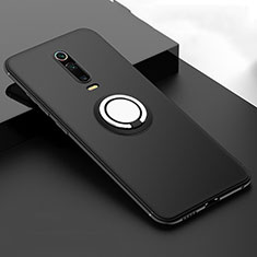 Coque Ultra Fine Silicone Souple Housse Etui avec Support Bague Anneau Aimante Magnetique T06 pour Xiaomi Mi 9T Noir
