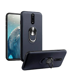 Coque Ultra Fine Silicone Souple Housse Etui avec Support Bague Anneau Aimante Magnetique T08 pour Xiaomi Mi 9T Bleu