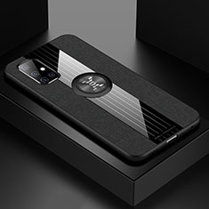 Coque Ultra Fine Silicone Souple Housse Etui avec Support Bague Anneau Aimante Magnetique X01L pour Samsung Galaxy M40S Noir