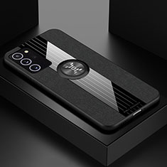 Coque Ultra Fine Silicone Souple Housse Etui avec Support Bague Anneau Aimante Magnetique X01L pour Samsung Galaxy Note 20 5G Noir