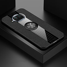 Coque Ultra Fine Silicone Souple Housse Etui avec Support Bague Anneau Aimante Magnetique X01L pour Xiaomi Mi 10T Lite 5G Noir