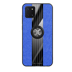 Coque Ultra Fine Silicone Souple Housse Etui avec Support Bague Anneau Aimante Magnetique X02L pour Samsung Galaxy Note 10 Lite Bleu