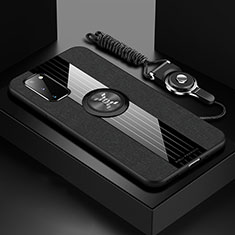 Coque Ultra Fine Silicone Souple Housse Etui avec Support Bague Anneau Aimante Magnetique X03L pour Samsung Galaxy S20 Noir